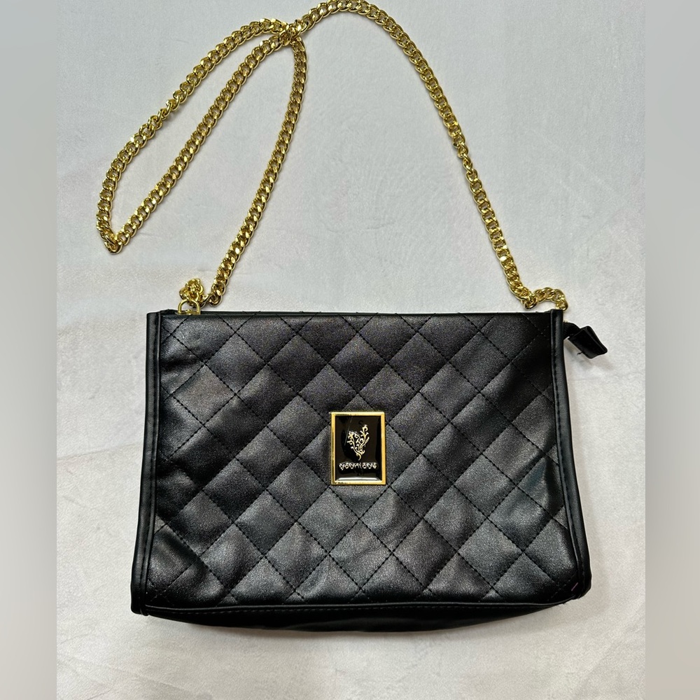 Younique Black Quilted Chain Date Night Club Bag Purse